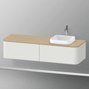Duravit Happy D.2 Plus vanity unit with 2 pull-out compartments for countertop and countertop washbasin, without interior system