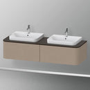 Duravit Happy D.2 Plus vanity unit with 2 pull-out compartments for countertop and vanity washbasin, with interior system in maple