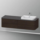 Duravit Happy D.2 Plus vanity unit with 4 pull-out compartments for countertop and vanity washbasin, with interior system in maple