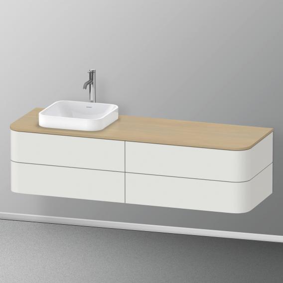 Duravit Happy D.2 Plus vanity unit with 4 pull-out compartments for countertop and countertop washbasin, without interior system