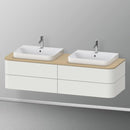 Duravit Happy D.2 Plus vanity unit with 4 pull-out compartments for countertop and vanity washbasin, without interior system