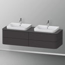 Duravit Happy D.2 Plus vanity unit with 4 pull-out compartments for countertop and vanity washbasin, without interior system