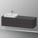 Duravit Happy D.2 Plus vanity unit with 4 pull-out compartments for countertop and vanity washbasin, with interior system in maple