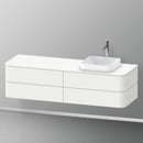 Duravit Happy D.2 Plus vanity unit with 4 pull-out compartments for countertop and countertop washbasin, with interior system in maple