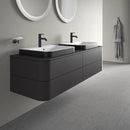 Duravit Happy D.2 Plus vanity unit with 4 pull-out compartments for countertop and countertop washbasin, with interior system in walnut