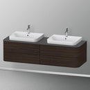 Duravit Happy D.2 Plus vanity unit with 4 pull-out compartments for countertop and vanity washbasin, without interior system