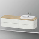 Duravit Happy D.2 Plus vanity unit with 4 pull-out compartments for countertop and vanity washbasin, with interior system in maple