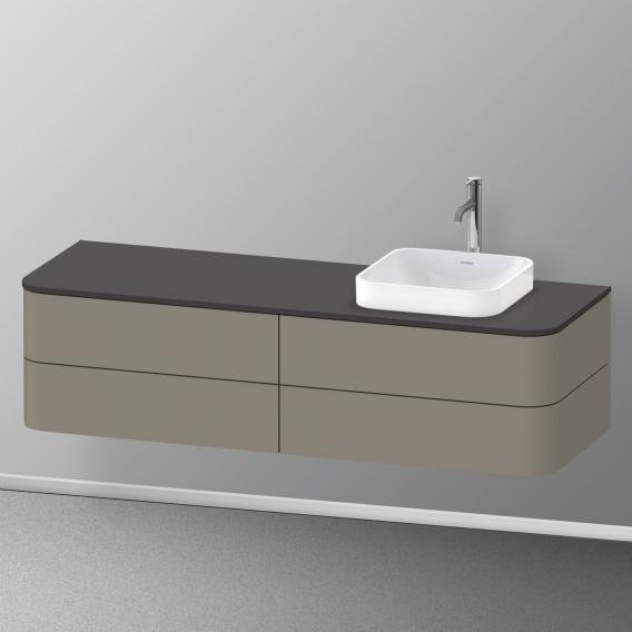 Duravit Happy D.2 Plus vanity unit with 4 pull-out compartments for countertop and countertop washbasin, without interior system