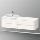 Duravit Happy D.2 Plus vanity unit with 4 pull-out compartments for countertop and vanity washbasin, with interior system in walnut