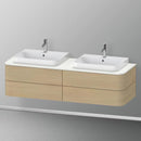 Duravit Happy D.2 Plus vanity unit with 4 pull-out compartments for countertop and vanity washbasin, with interior system in maple