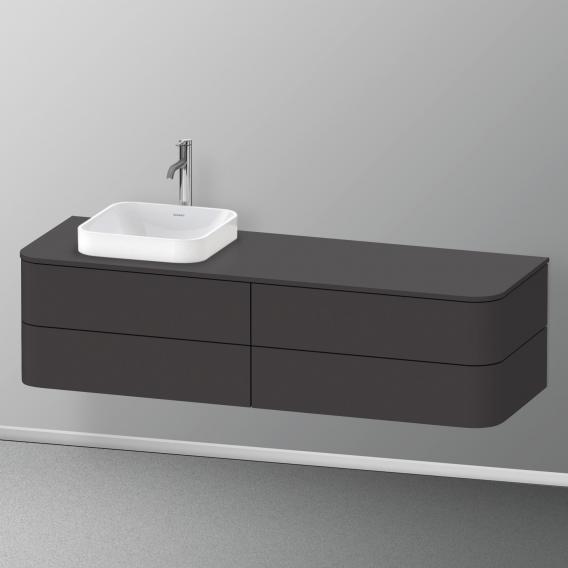 Duravit Happy D.2 Plus vanity unit with 4 pull-out compartments for countertop and countertop washbasin, without interior system