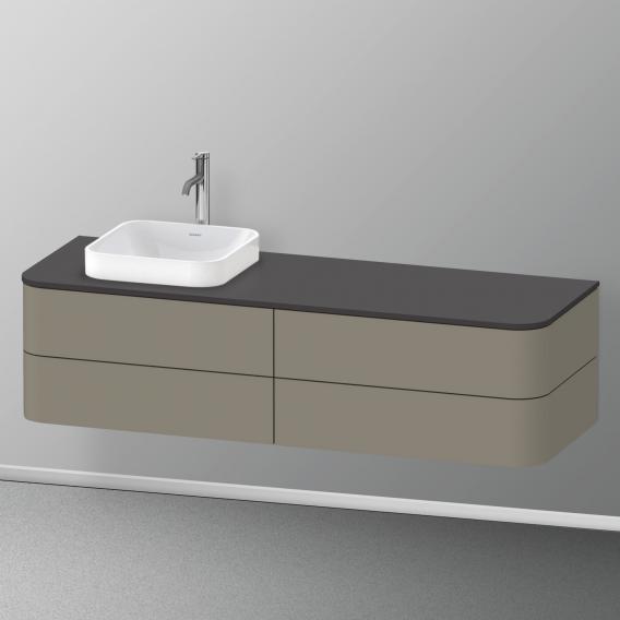 Duravit Happy D.2 Plus vanity unit with 4 pull-out compartments for countertop and countertop washbasin, without interior system