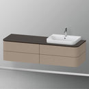 Duravit Happy D.2 Plus vanity unit with 4 pull-out compartments for countertop and vanity washbasin, without interior system