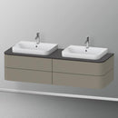 Duravit Happy D.2 Plus vanity unit with 4 pull-out compartments for countertop and vanity washbasin, without interior system