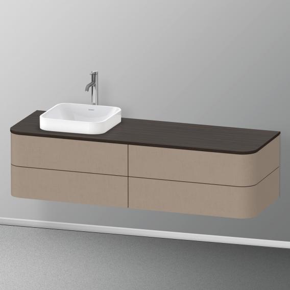 Duravit Happy D.2 Plus vanity unit with 4 pull-out compartments for countertop and countertop washbasin, without interior system