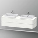 Duravit Happy D.2 Plus vanity unit with 4 pull-out compartments for countertop and vanity washbasin, without interior system