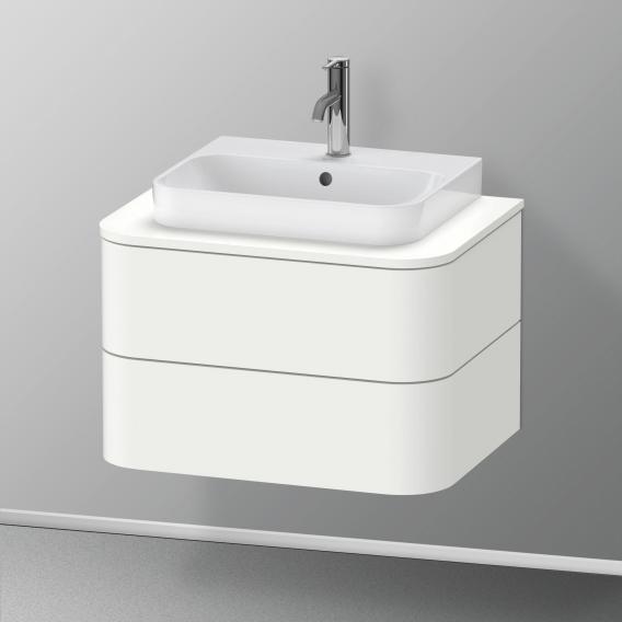 Duravit Happy D.2 Plus vanity unit with 2 pull-out compartments for countertop and countertop washbasin, with interior system in maple