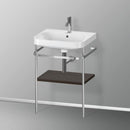 Duravit Happy D.2 Plus washbasin with metal console and 1 shelf