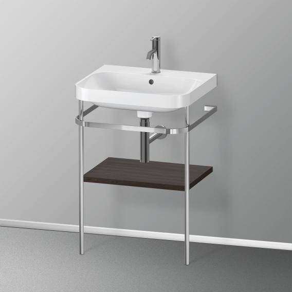 Duravit Happy D.2 Plus 洗臉盆，附金屬控制台和 1 個層架