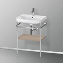 Duravit Happy D.2 Plus washbasin with metal console and 1 shelf