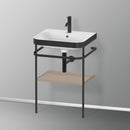 Duravit Happy D.2 Plus washbasin with metal console and 1 shelf