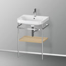 Duravit Happy D.2 Plus washbasin with metal console and 1 shelf