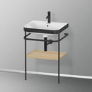 Duravit Happy D.2 Plus washbasin with metal console and 1 shelf