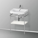 Duravit Happy D.2 Plus washbasin with metal console and 1 shelf