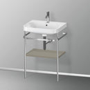 Duravit Happy D.2 Plus washbasin with metal console and 1 shelf