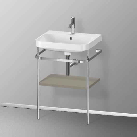 Duravit Happy D.2 Plus 洗臉盆，附金屬控制台和 1 個層架