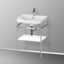 Duravit Happy D.2 Plus washbasin with metal console and 1 shelf