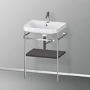 Duravit Happy D.2 Plus washbasin with metal console and 1 shelf