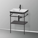 Duravit Happy D.2 Plus washbasin with metal console and 1 shelf