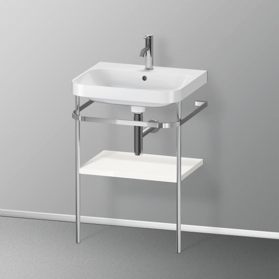 Duravit Happy D.2 Plus 洗臉盆，附金屬控制台和 1 個層架