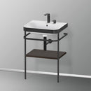 Duravit Happy D.2 Plus washbasin with metal console and 1 shelf