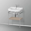Duravit Happy D.2 Plus washbasin with metal console and 1 shelf