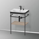 Duravit Happy D.2 Plus washbasin with metal console and 1 shelf
