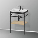 Duravit Happy D.2 Plus washbasin with metal console and 1 shelf