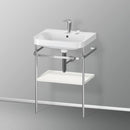 Duravit Happy D.2 Plus washbasin with metal console and 1 shelf