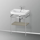 Duravit Happy D.2 Plus washbasin with metal console and 1 shelf
