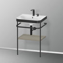 Duravit Happy D.2 Plus washbasin with metal console and 1 shelf