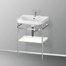 Duravit Happy D.2 Plus washbasin with metal console and 1 shelf