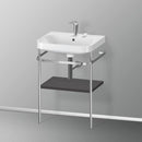 Duravit Happy D.2 Plus washbasin with metal console and 1 shelf