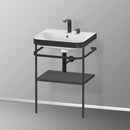 Duravit Happy D.2 Plus washbasin with metal console and 1 shelf
