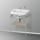 Duravit Happy D.2 Plus washbasin with metal console and 1 shelf
