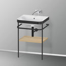 Duravit Happy D.2 Plus washbasin with metal console and 1 shelf