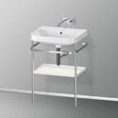 Duravit Happy D.2 Plus washbasin with metal console and 1 shelf