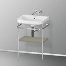 Duravit Happy D.2 Plus washbasin with metal console and 1 shelf