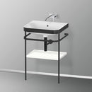 Duravit Happy D.2 Plus washbasin with metal console and 1 shelf