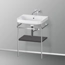 Duravit Happy D.2 Plus washbasin with metal console and 1 shelf